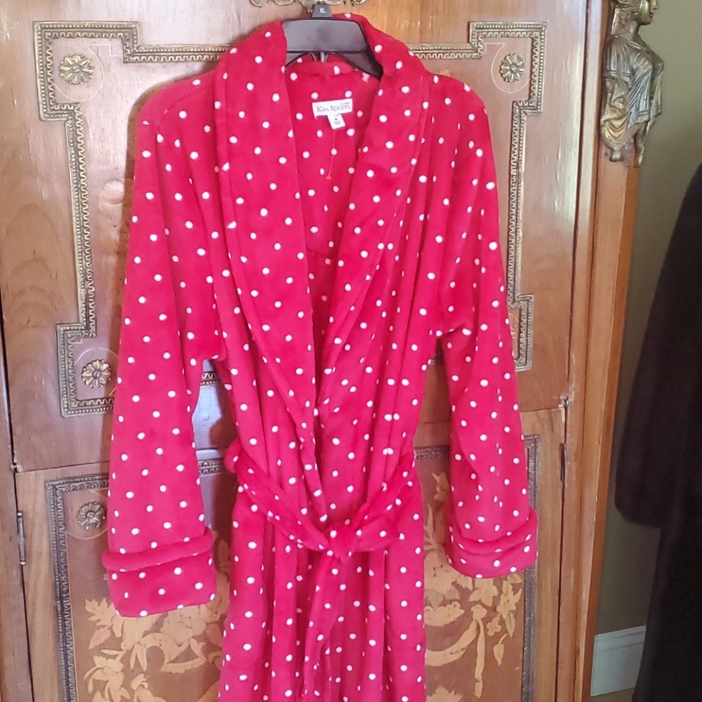,*0616 Kim Rogers Polka-Dot Robe - Picture 2 of 6